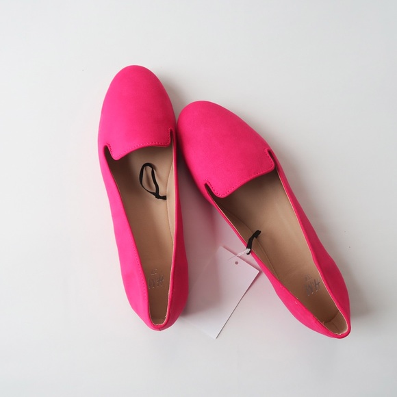 pink suede flat shoes
